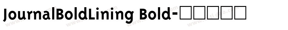 JournalBoldLining Bold字体转换